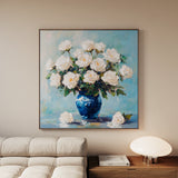 Floral 1376 Canvas Art 60 x 60 cm / Black