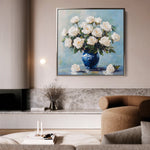 Floral 1376 Canvas Art 60 x 60 cm / Black