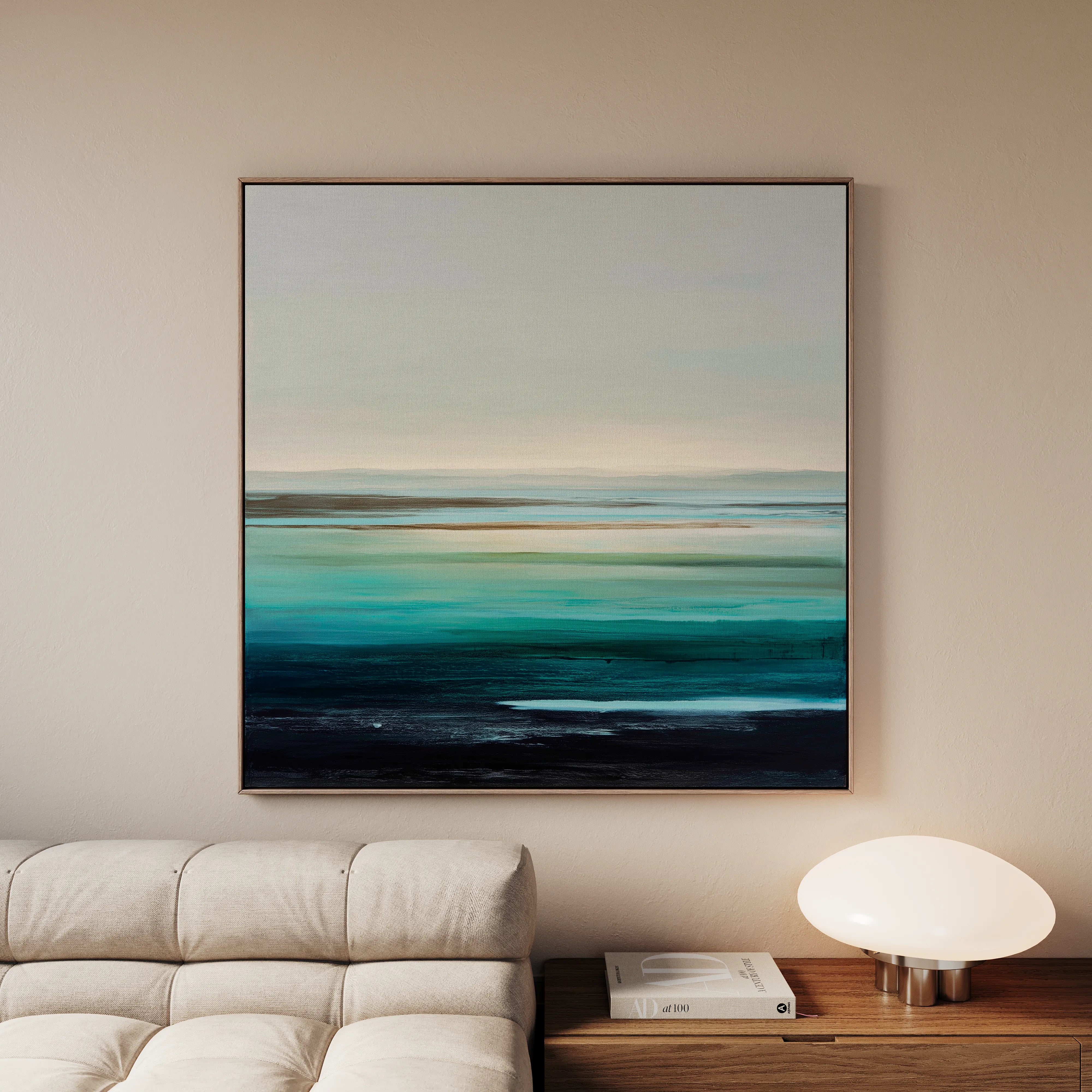 Abstract 1377 Canvas Art 60 x 60 cm / Black