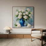 Floral 1377 Canvas Art 60 x 60 cm / Black