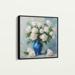 Floral 1377 Canvas Art 60 x 60 cm / Black