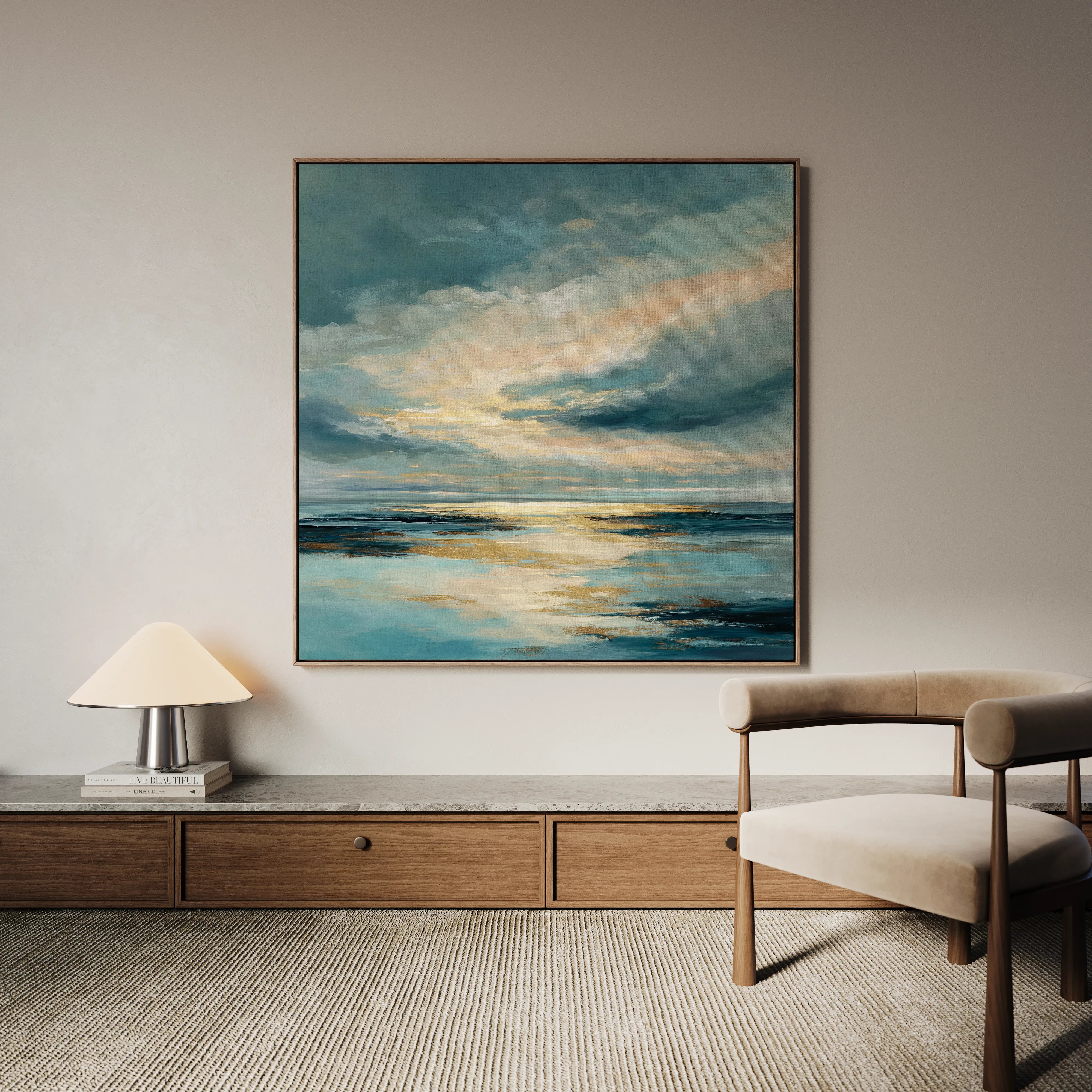 Abstract 1378 Canvas Art 60 x 60 cm / Black