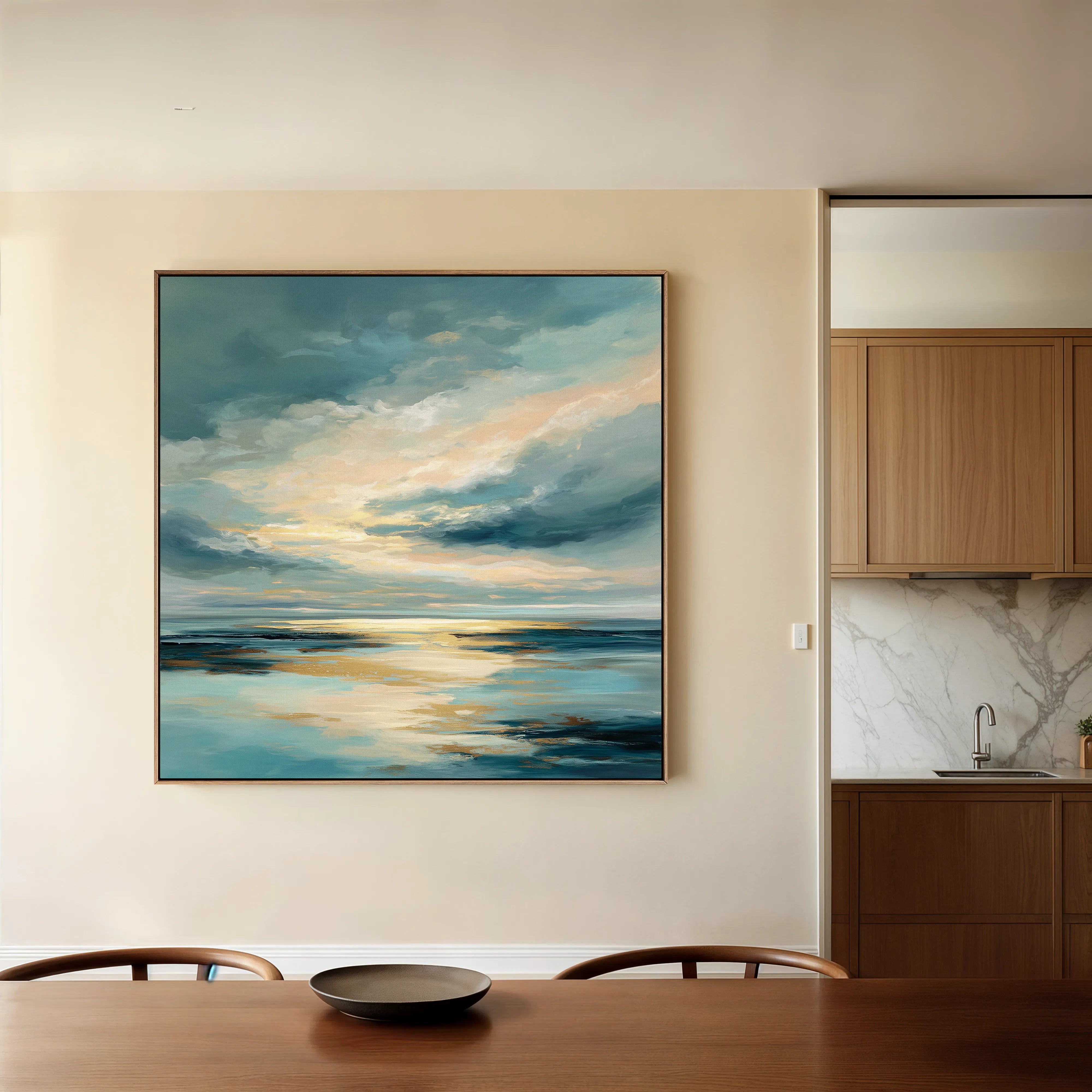 Abstract 1378 Canvas Art 60 x 60 cm / Black