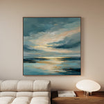 Abstract 1378 Canvas Art 60 x 60 cm / Black