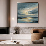 Abstract 1378 Canvas Art 60 x 60 cm / Black