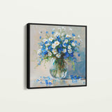 Floral 1378 Canvas Art 60 x 60 cm / Black