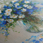 Floral 1378 Canvas Art 60 x 60 cm / Black