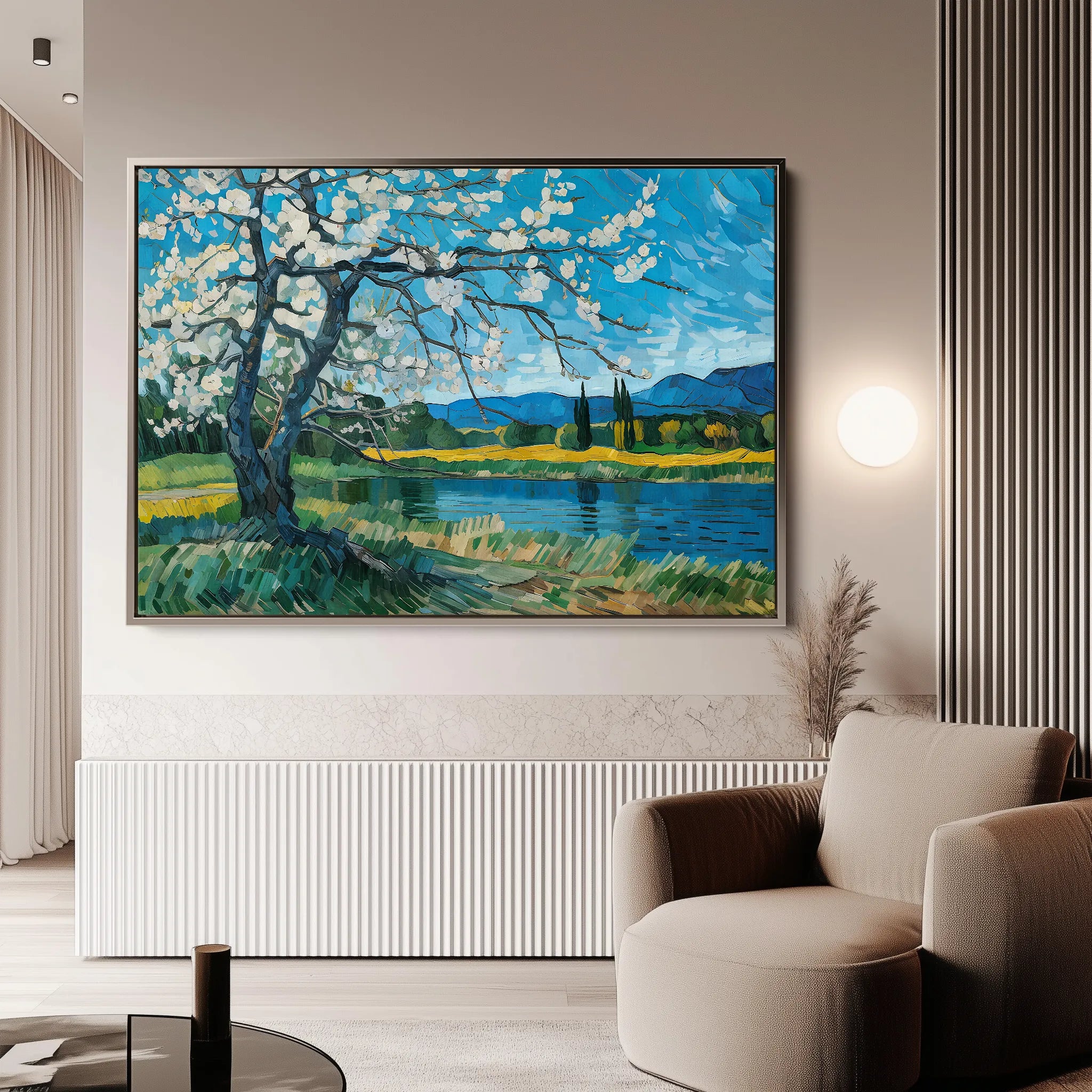 Floral 138 Canvas Art 60 x 40 cm / Black