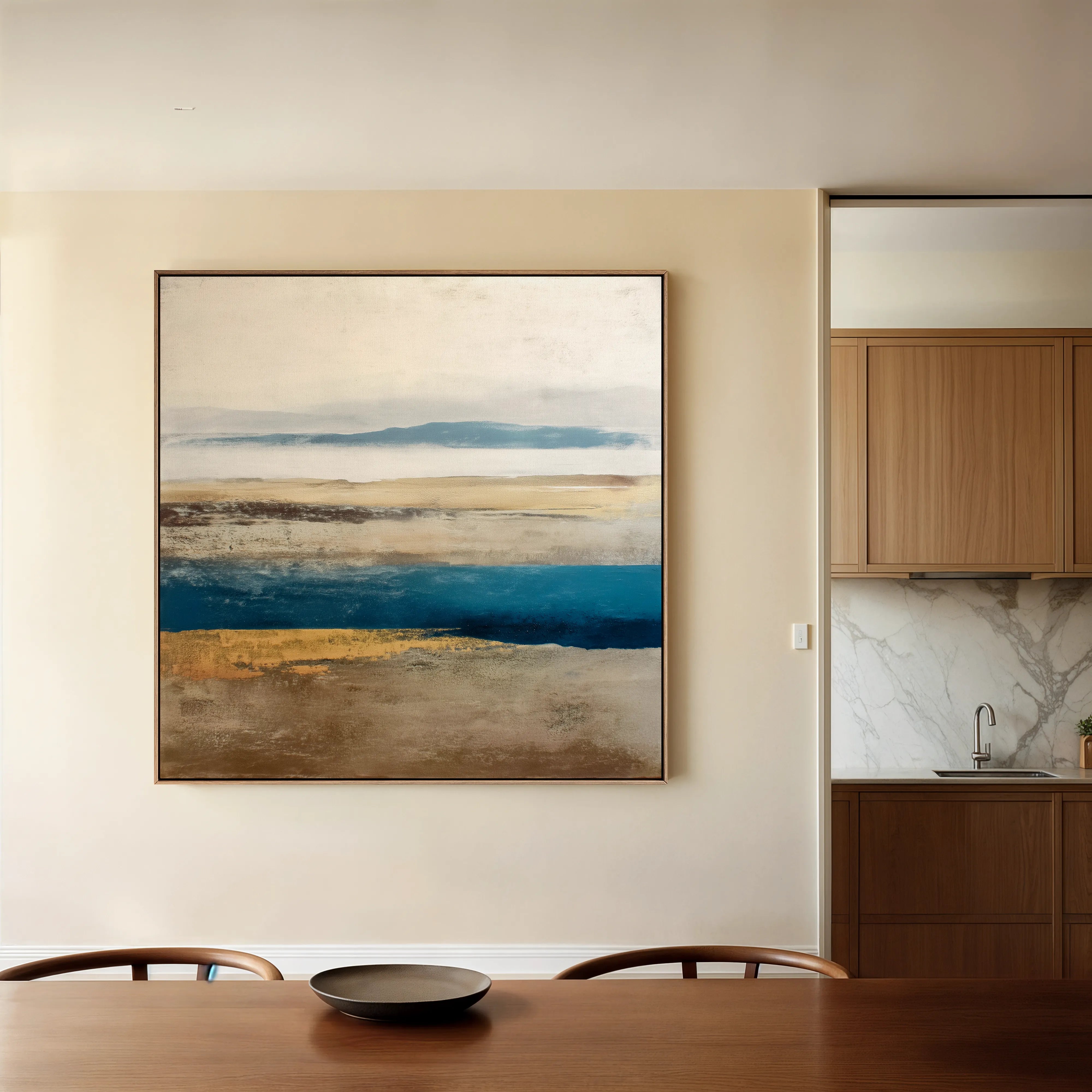 Abstract 1380 Canvas Art 60 x 60 cm / Black