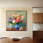 Floral 1380 Canvas Art 60 x 60 cm / Black