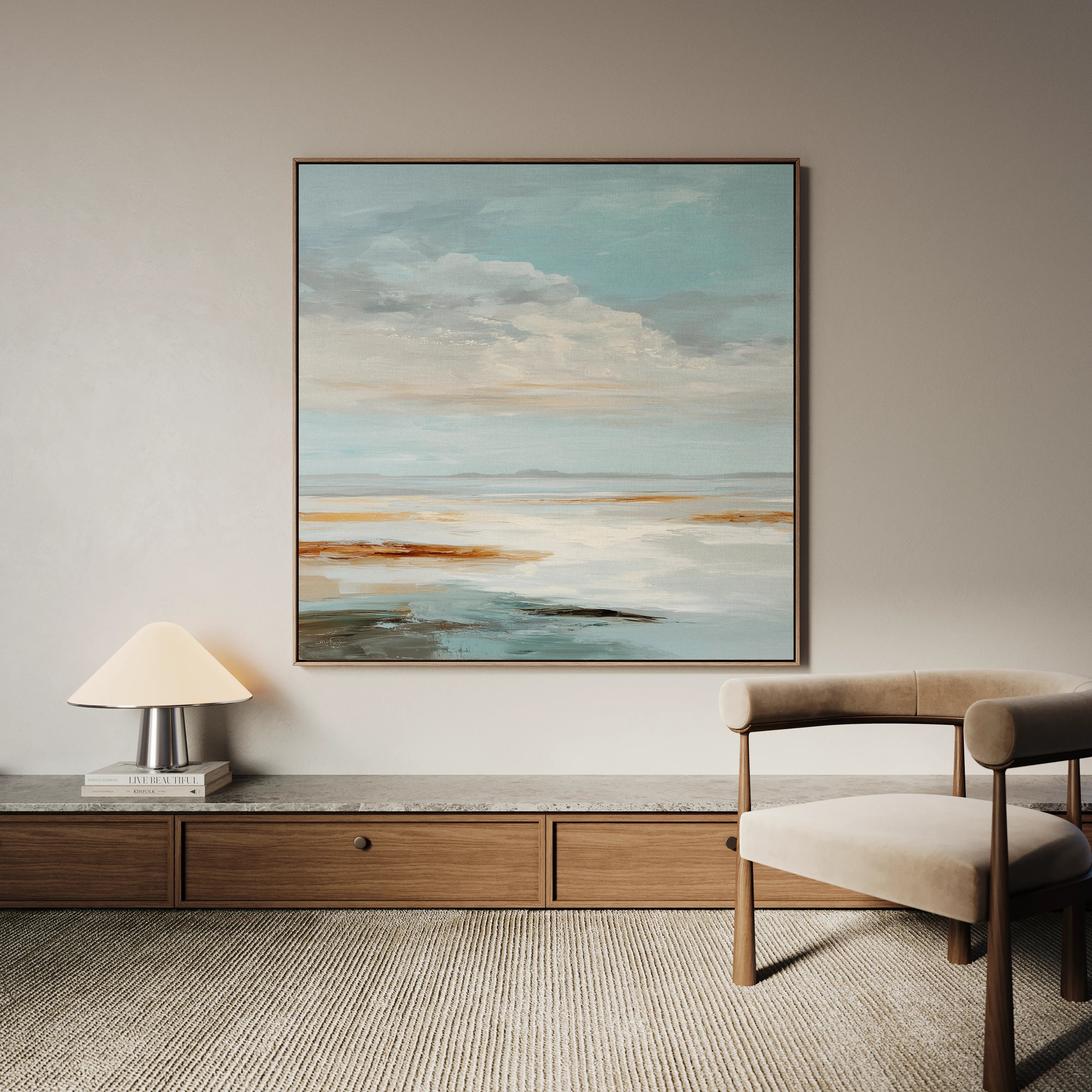 Abstract 1381 Canvas Art 60 x 60 cm / Black
