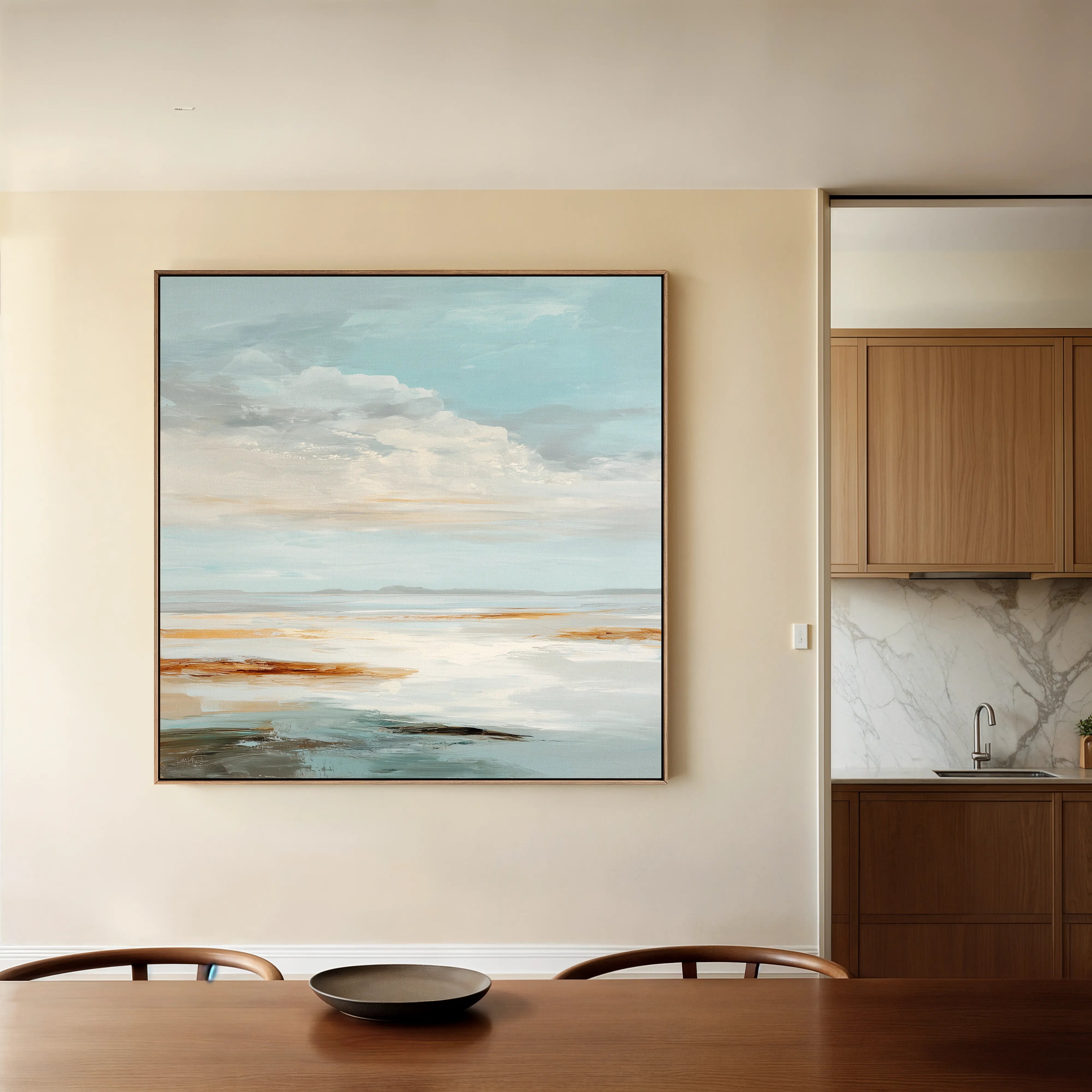 Abstract 1381 Canvas Art 60 x 60 cm / Black
