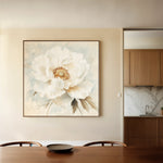 Floral 1381 Canvas Art 60 x 60 cm / Black