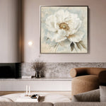 Floral 1381 Canvas Art 60 x 60 cm / Black