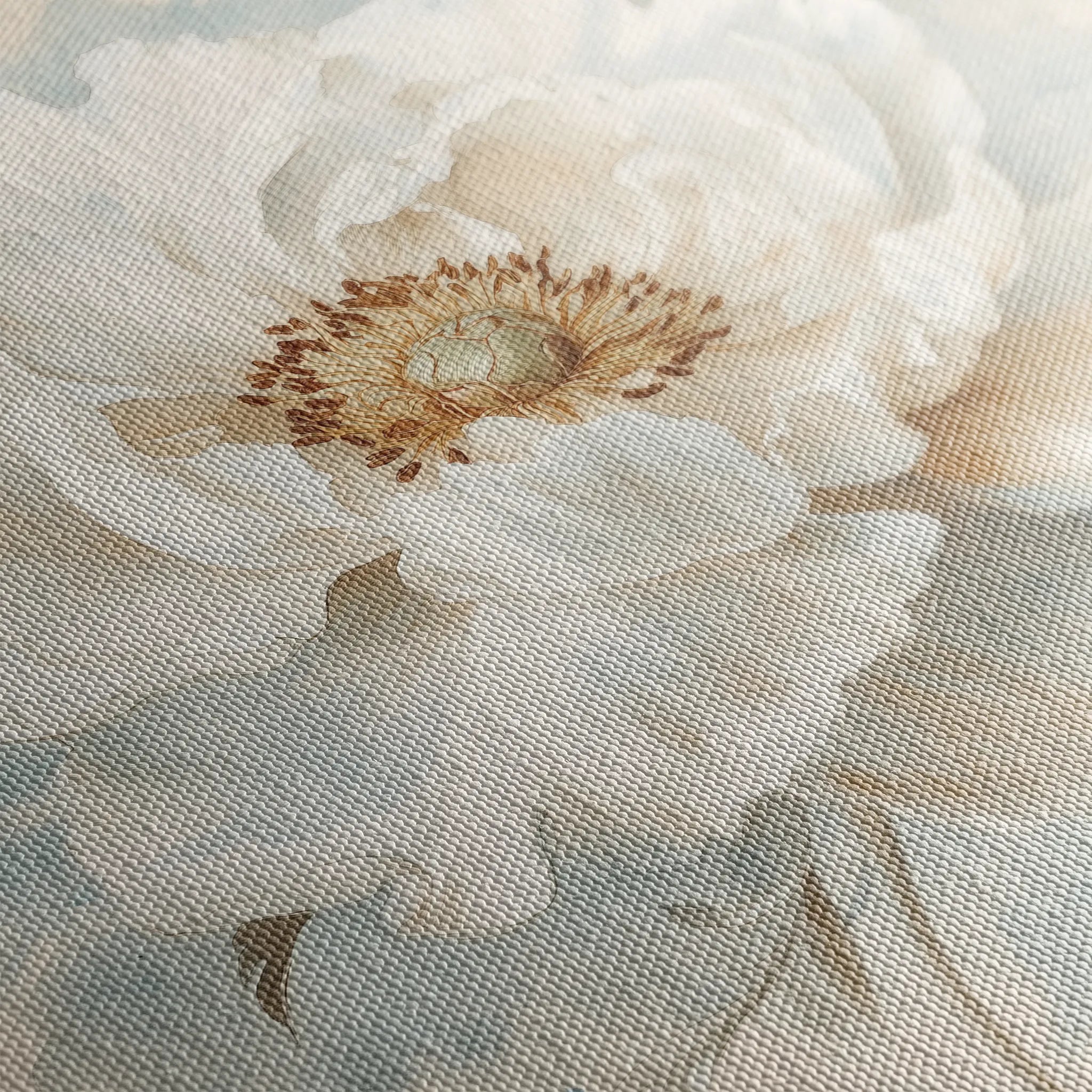 Floral 1381 Canvas Art 60 x 60 cm / Black