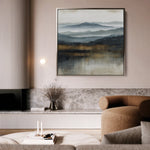 Abstract 1382 Canvas Art 60 x 60 cm / Black