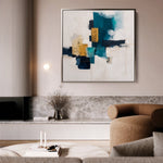 Abstract 1383 Canvas Art 60 x 60 cm / Black