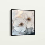 Floral 1383 Canvas Art 60 x 60 cm / Black
