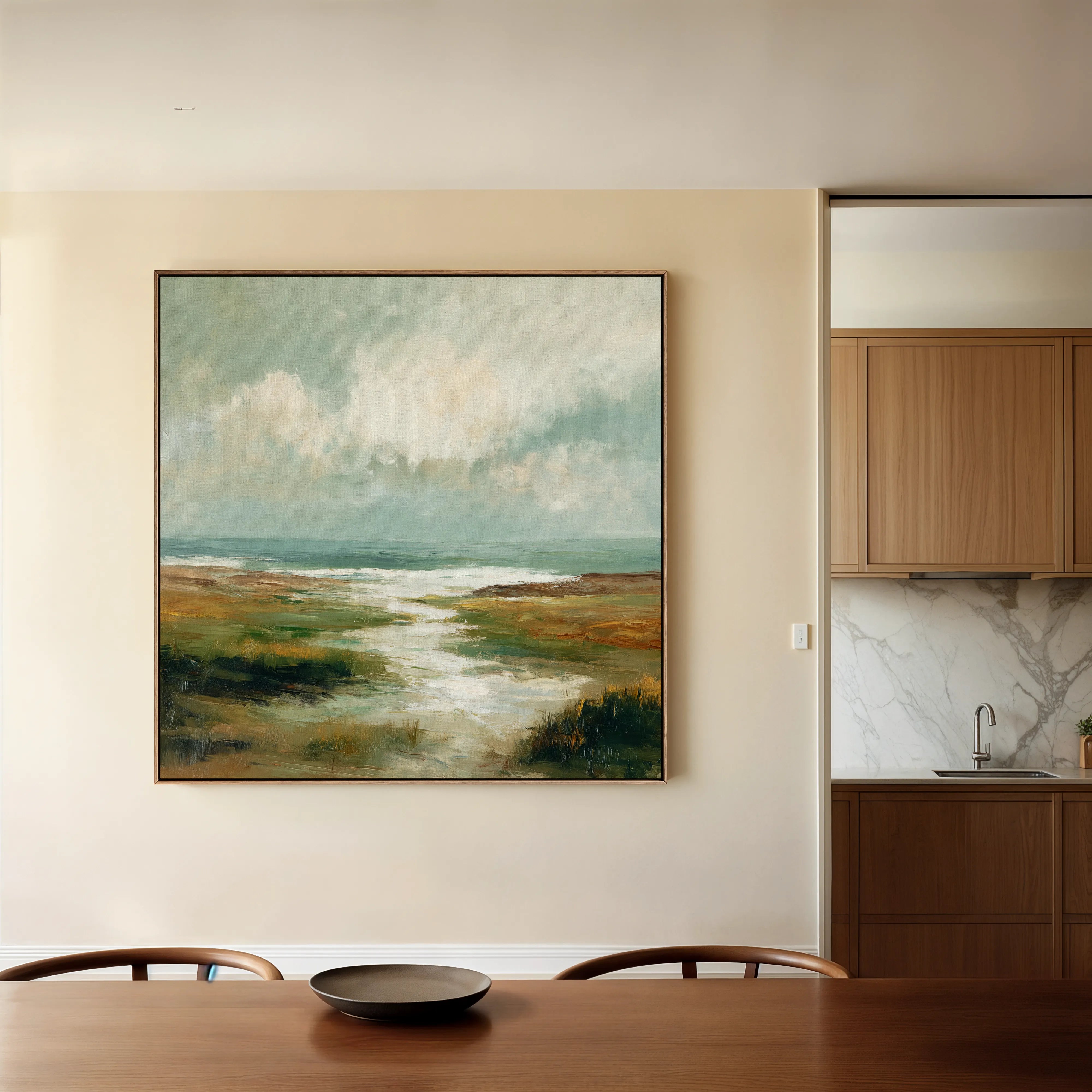 Abstract 1384 Canvas Art 60 x 60 cm / Black