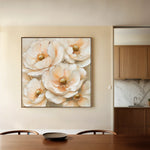 Floral 1384 Canvas Art 60 x 60 cm / Black