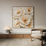 Floral 1384 Canvas Art 60 x 60 cm / Black