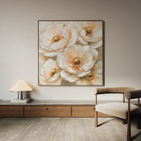 Floral 1384 Canvas Art 60 x 60 cm / Black