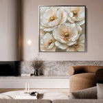 Floral 1384 Canvas Art 60 x 60 cm / Black