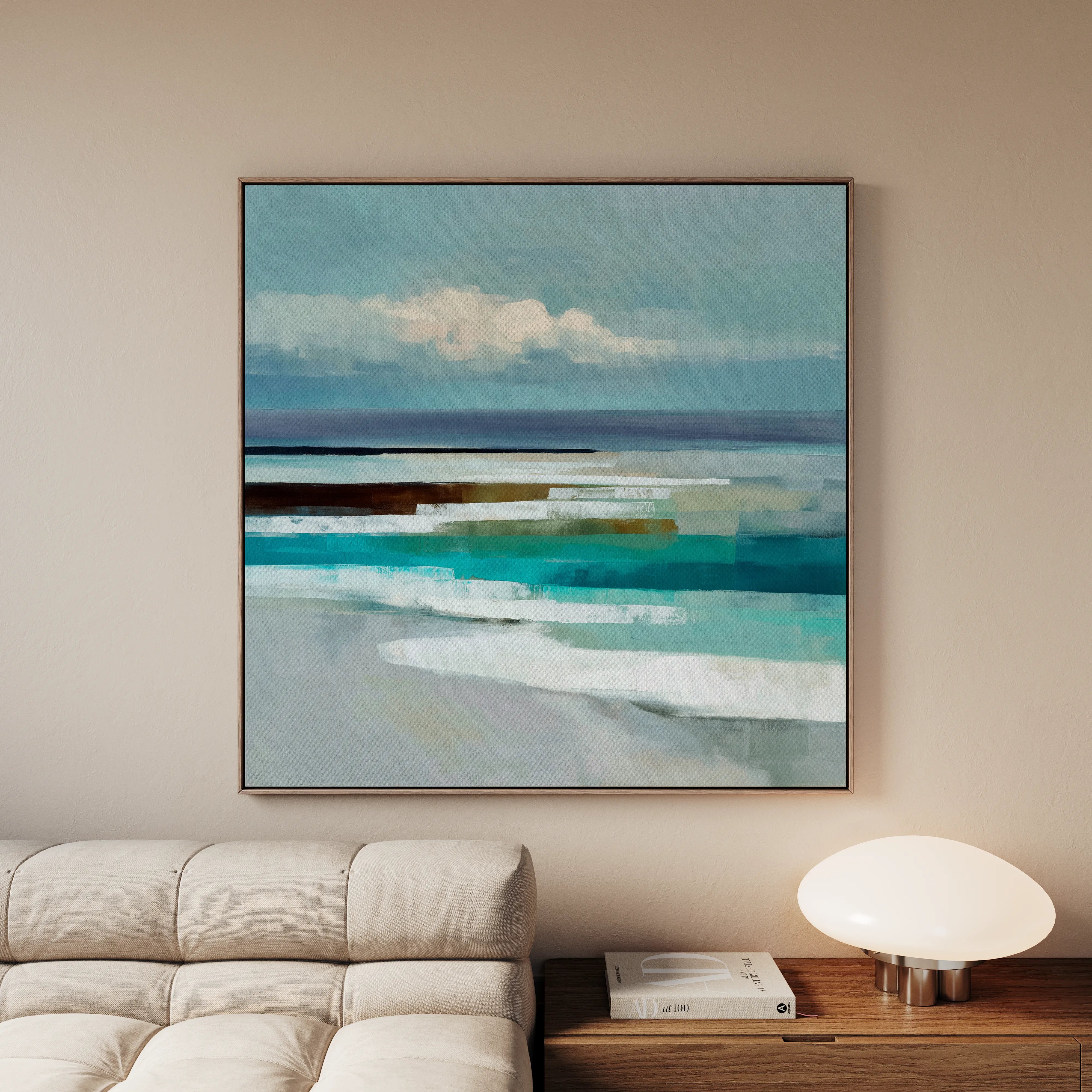 Abstract 1385 Canvas Art 60 x 60 cm / Black