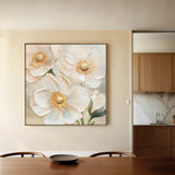 Floral 1385 Canvas Art 60 x 60 cm / Black