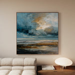 Abstract 1386 Canvas Art 60 x 60 cm / Black