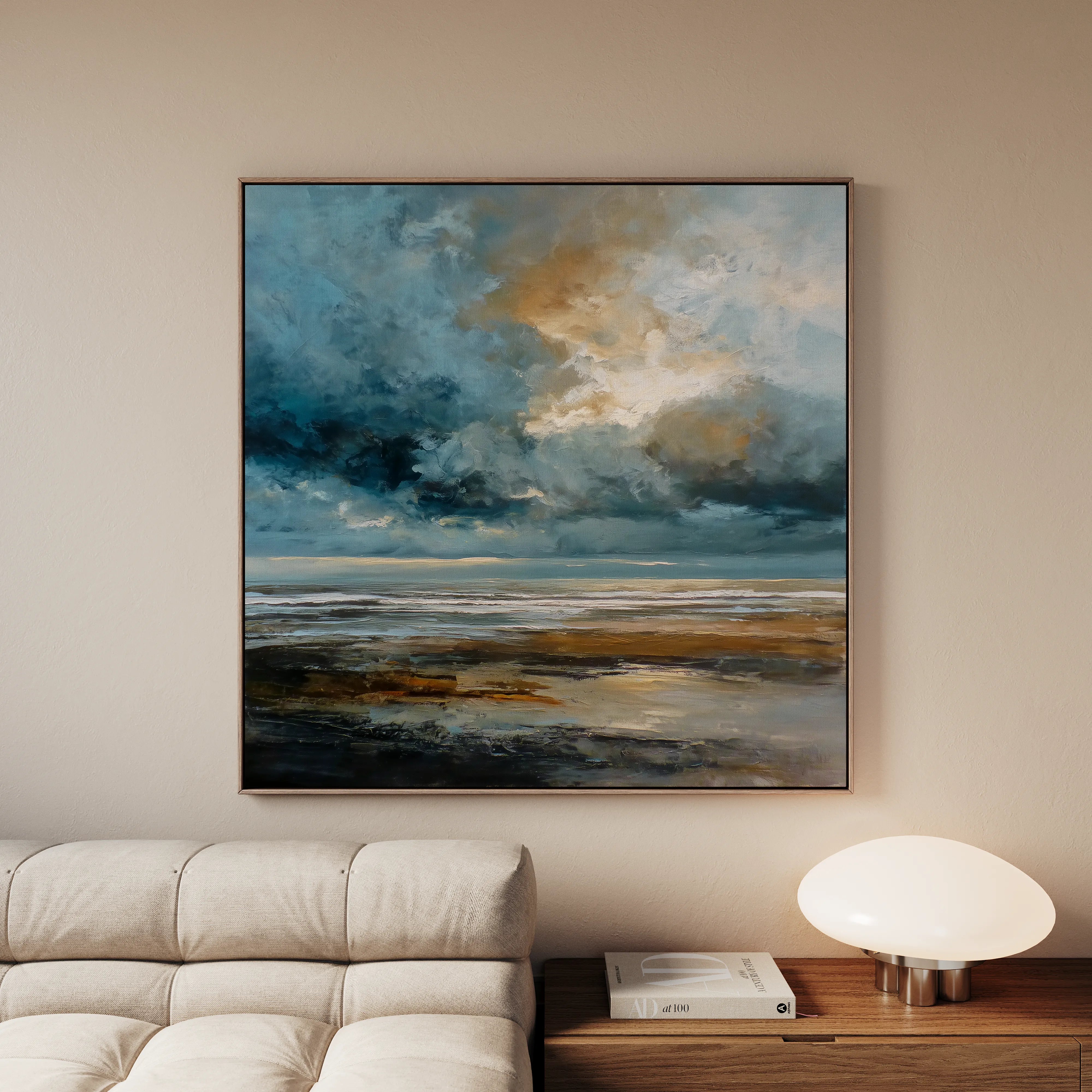 Abstract 1386 Canvas Art 60 x 60 cm / Black