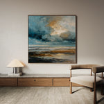 Abstract 1386 Canvas Art 60 x 60 cm / Black