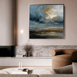 Abstract 1386 Canvas Art 60 x 60 cm / Black
