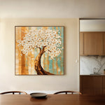 Floral 1386 Canvas Art 60 x 60 cm / Black