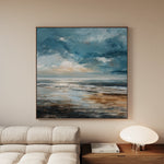 Abstract 1387 Canvas Art 60 x 60 cm / Black