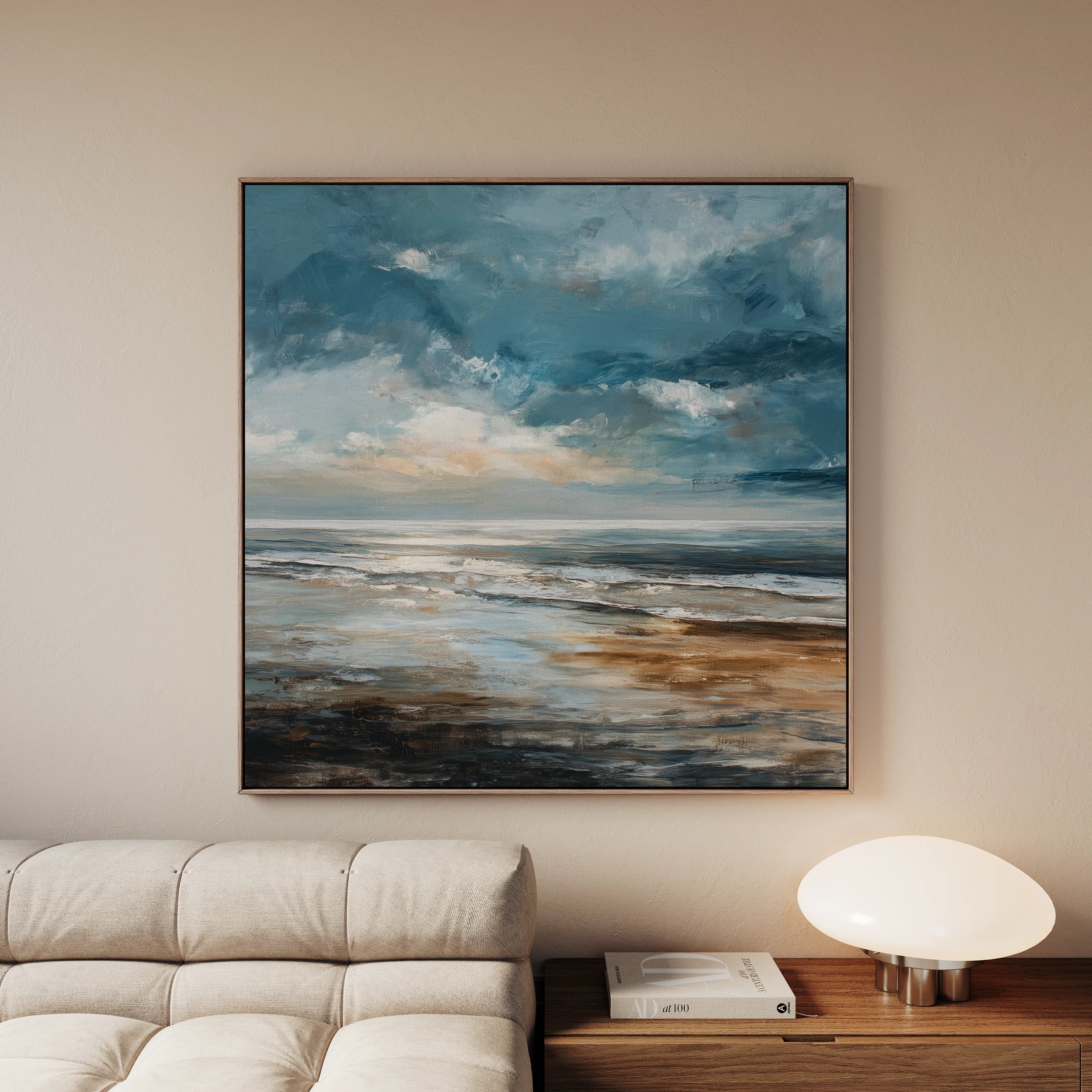Abstract 1387 Canvas Art 60 x 60 cm / Black