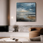 Abstract 1387 Canvas Art 60 x 60 cm / Black