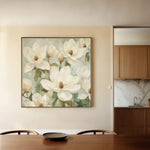 Floral 1387 Canvas Art 60 x 60 cm / Black