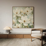 Floral 1387 Canvas Art 60 x 60 cm / Black