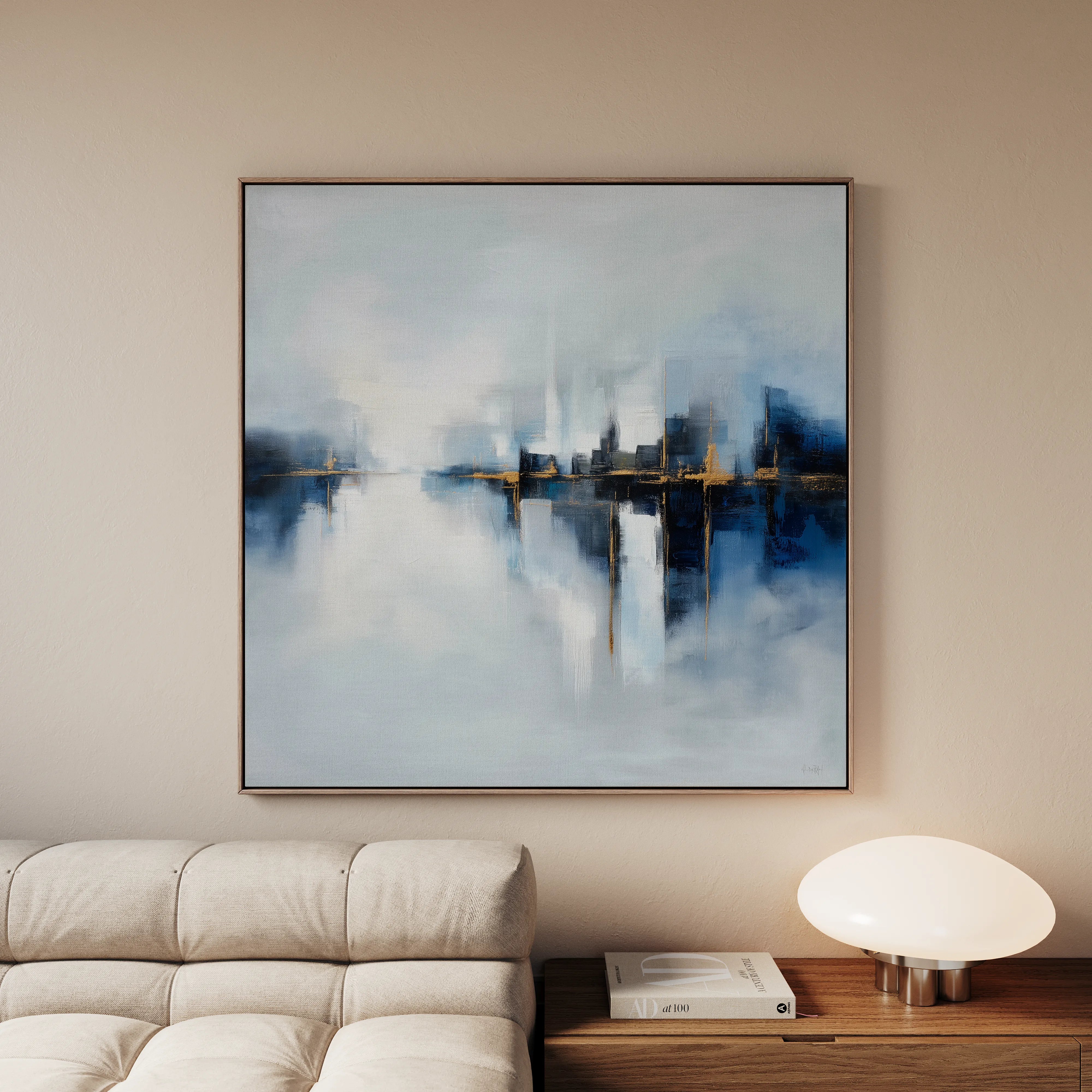 Abstract 1388 Canvas Art 60 x 60 cm / Black
