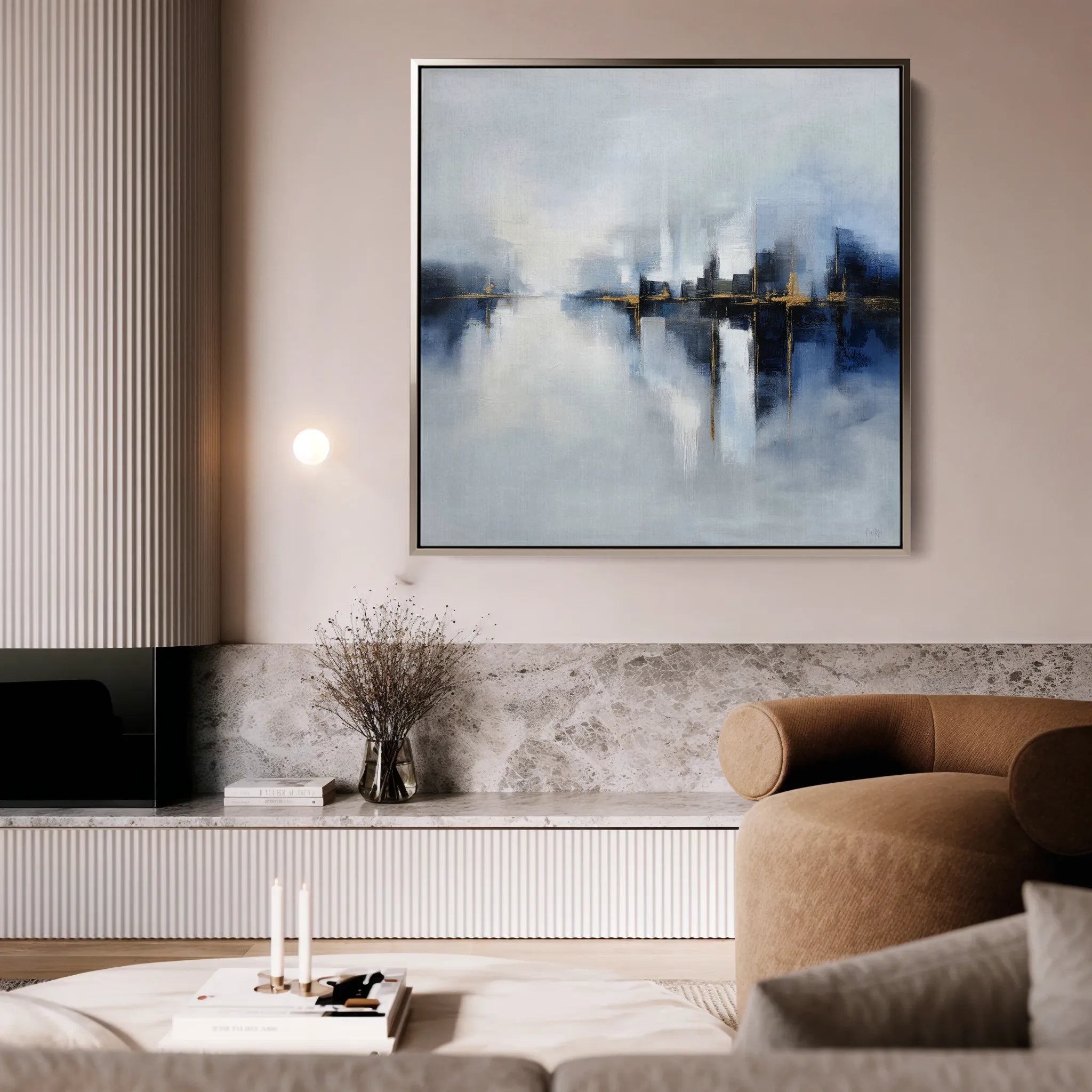 Abstract 1388 Canvas Art 60 x 60 cm / Black
