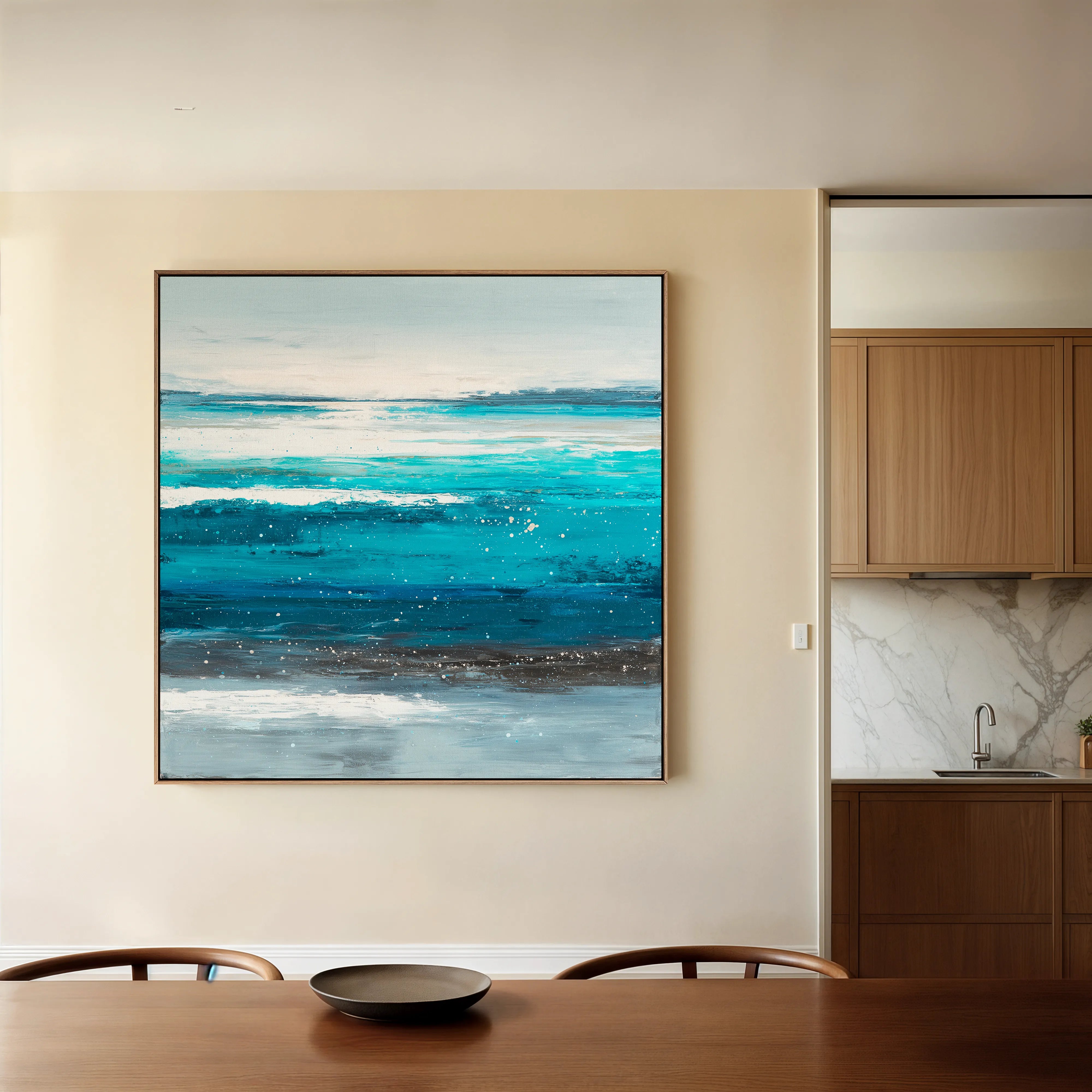Abstract 1389 Canvas Art 60 x 60 cm / Black