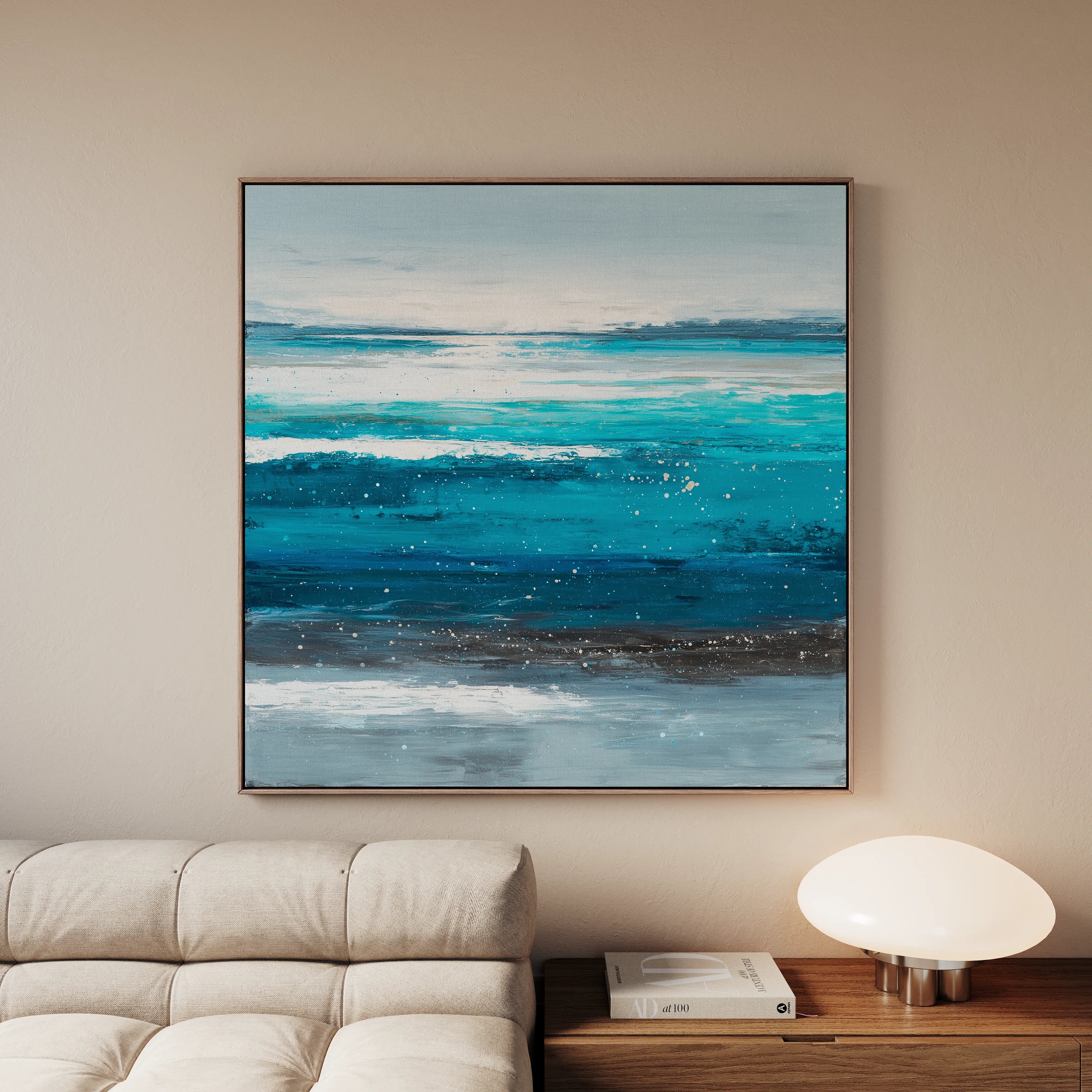 Abstract 1389 Canvas Art 60 x 60 cm / Black