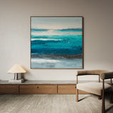 Abstract 1389 Canvas Art 60 x 60 cm / Black