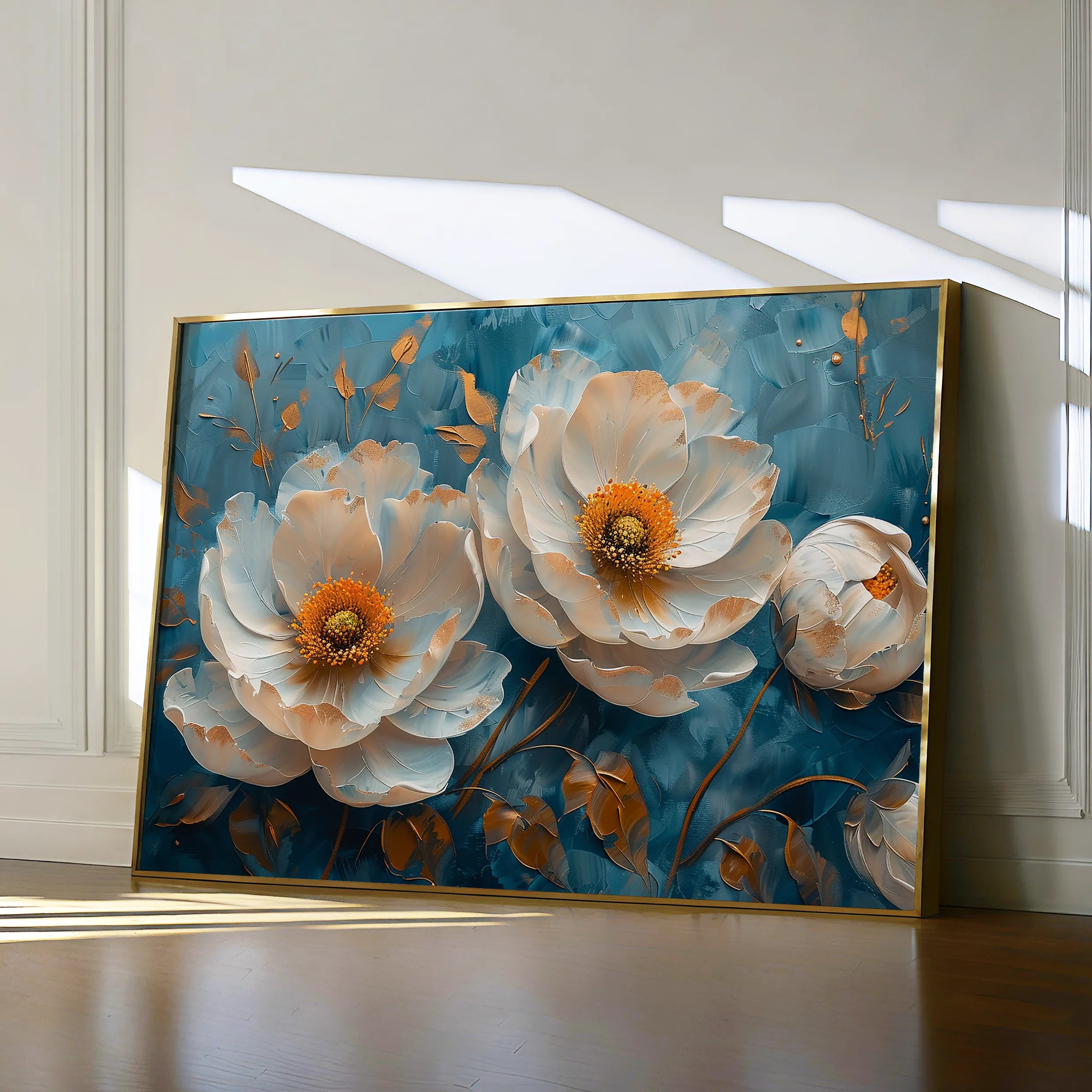 Floral 139 Canvas Art 60 x 40 cm / Black