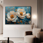 Floral 139 Canvas Art 60 x 40 cm / Black