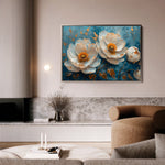 Floral 139 Canvas Art 60 x 40 cm / Black