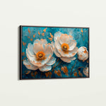 Floral 139 Canvas Art 60 x 40 cm / Black