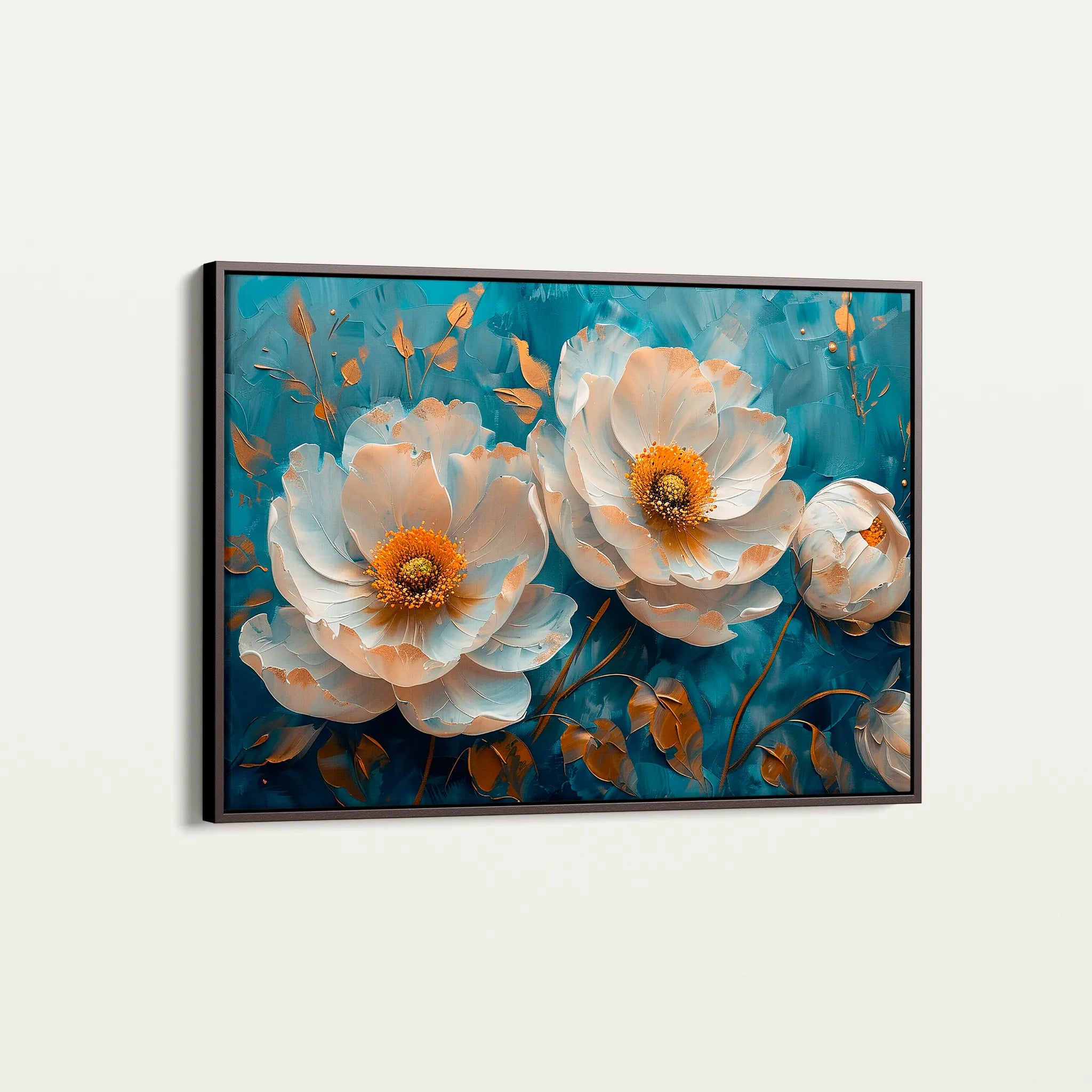 Floral 139 Canvas Art 60 x 40 cm / Black
