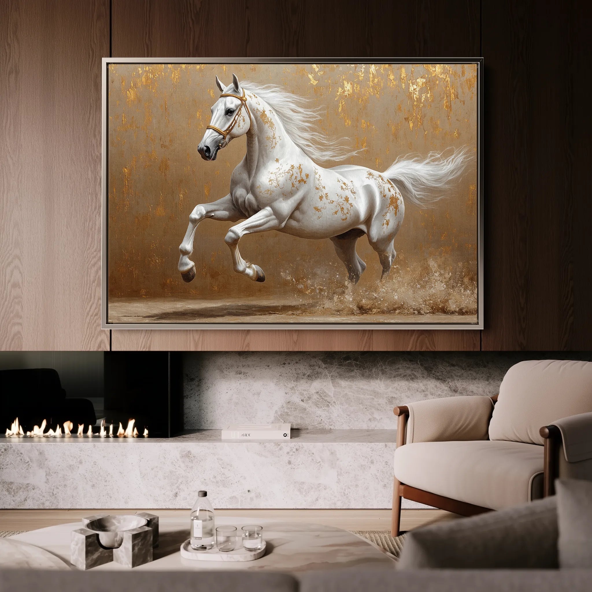Horses 139 Canvas Art 60 x 40 cm / Black